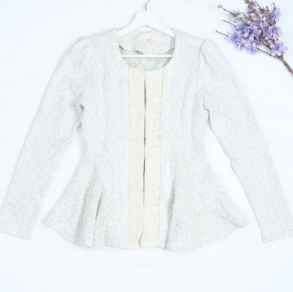 ⁸New boutique handmade knit lace front jacket - Picture 4 of 4